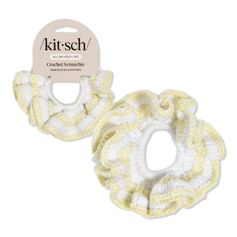 Crochet Hair Scrunchie - Butter Yellow