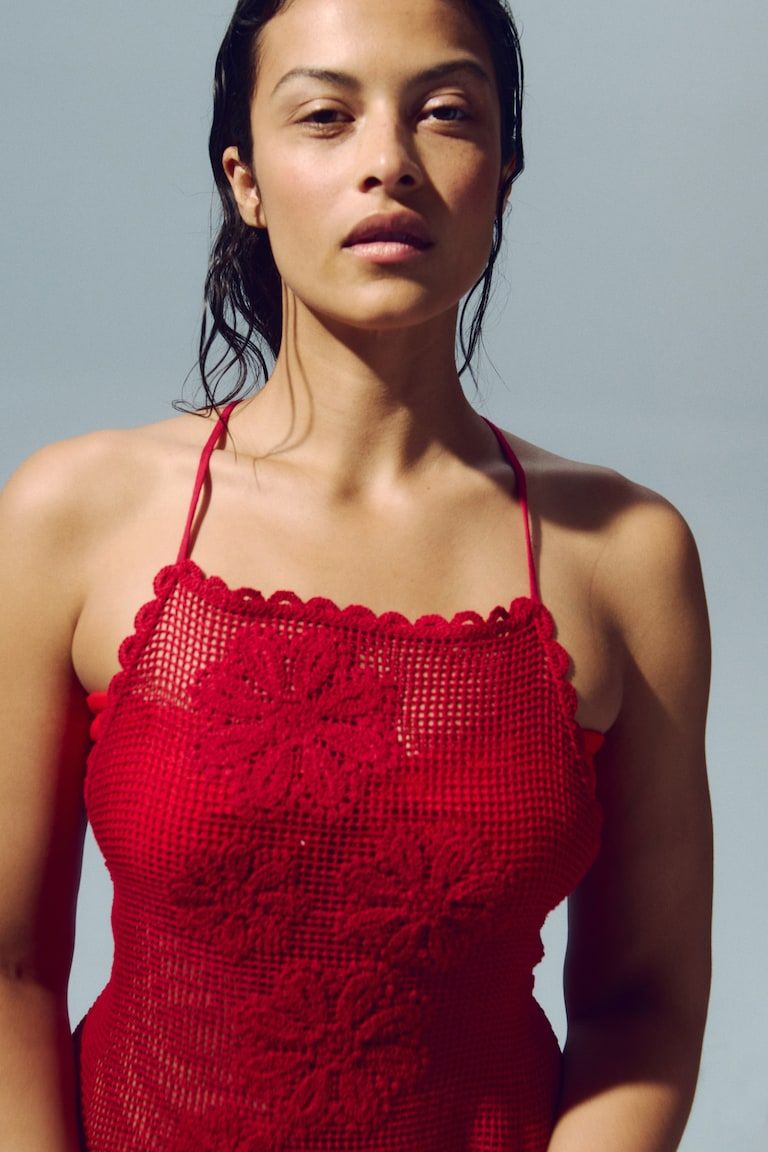 Crochet-Look Beach Dress
