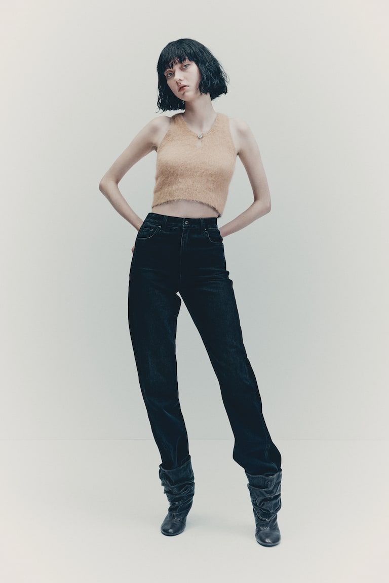 Cropped Alpaca-Blend Tank Top