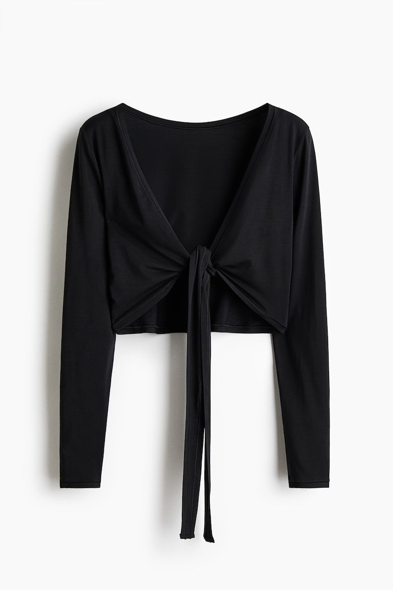 Cropped Long-Sleeved Yoga Top