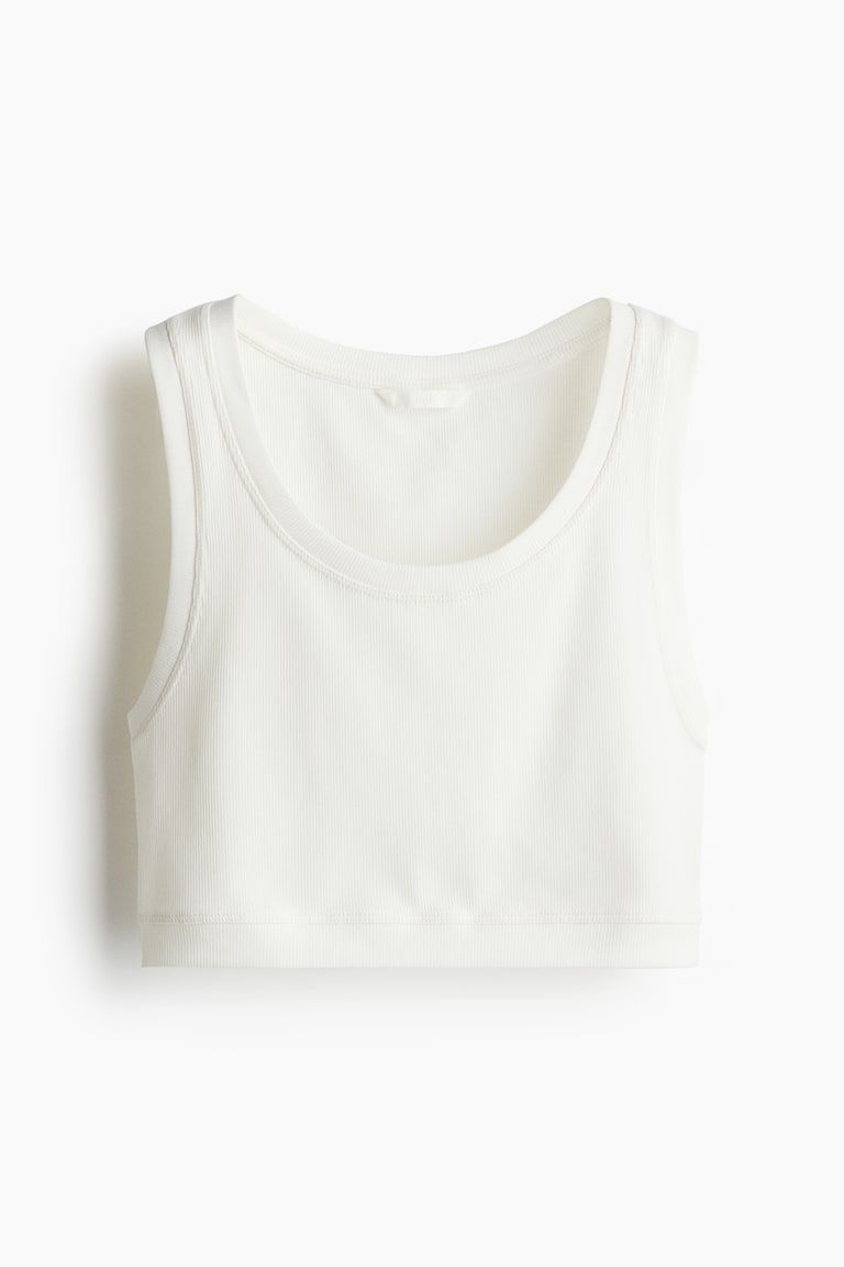 Cropped Ribbed Tank Top