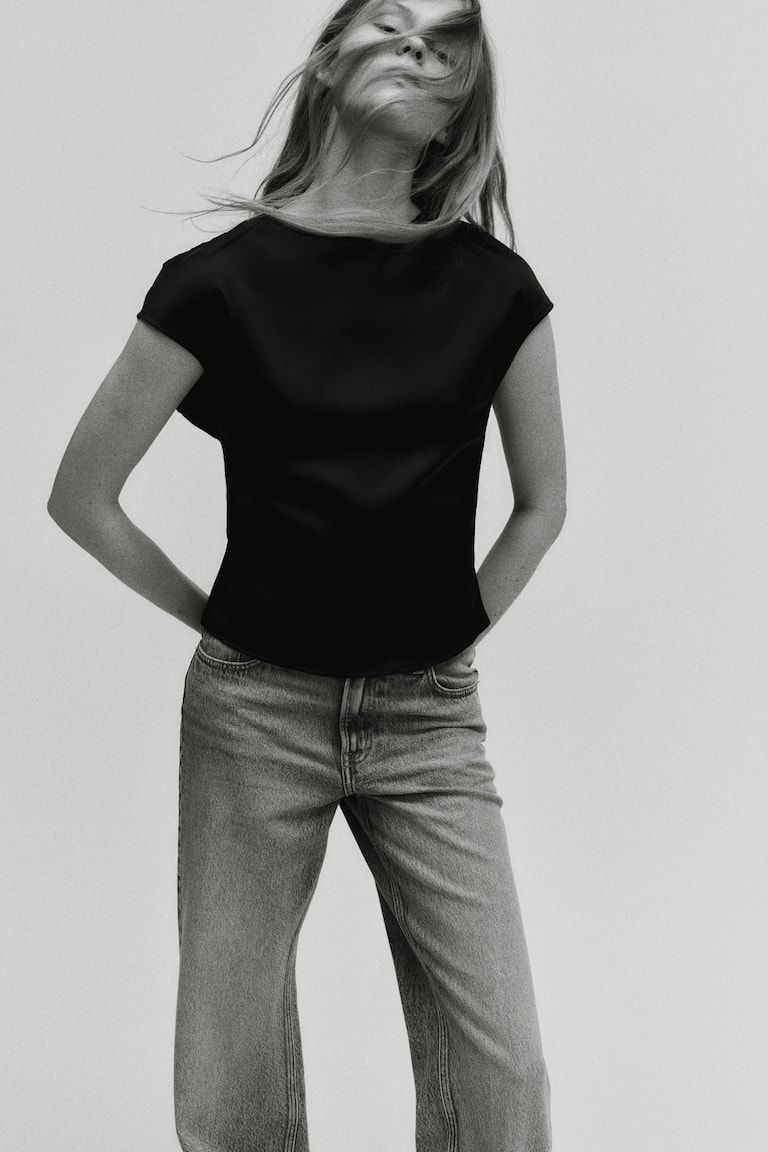 Cutout Satin Top