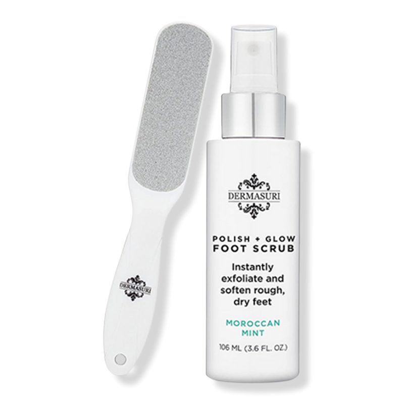 Deep Exfoliating Foot Scrub Set with Dual-Sided File - Moroccan Mint