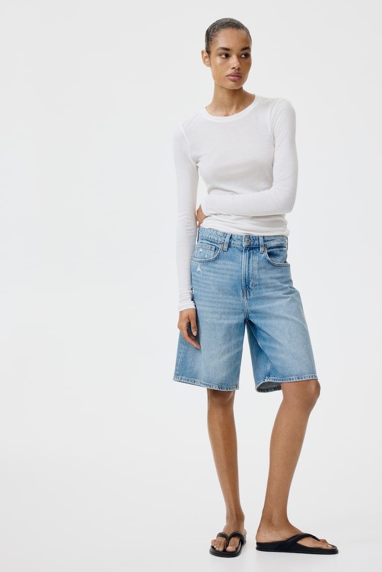 Denim Bermuda Shorts