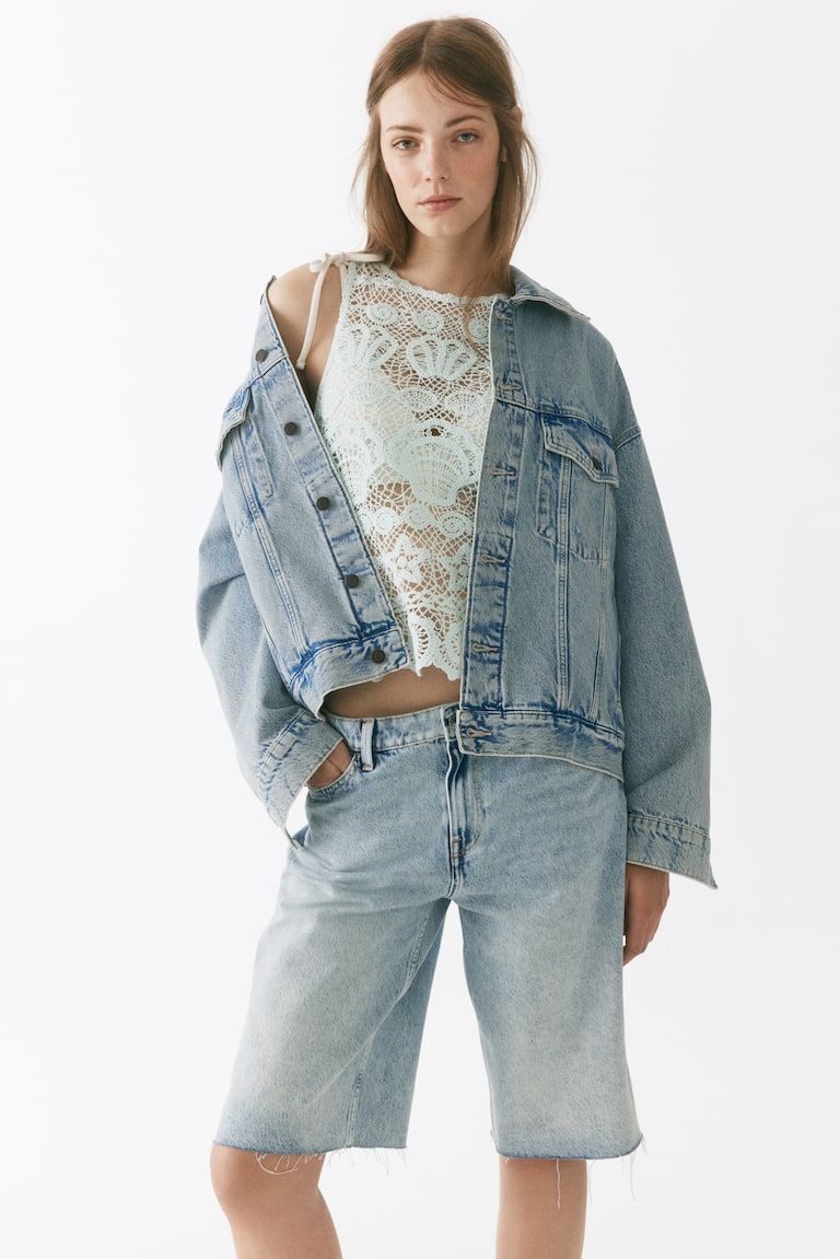 Denim Bermuda Shorts