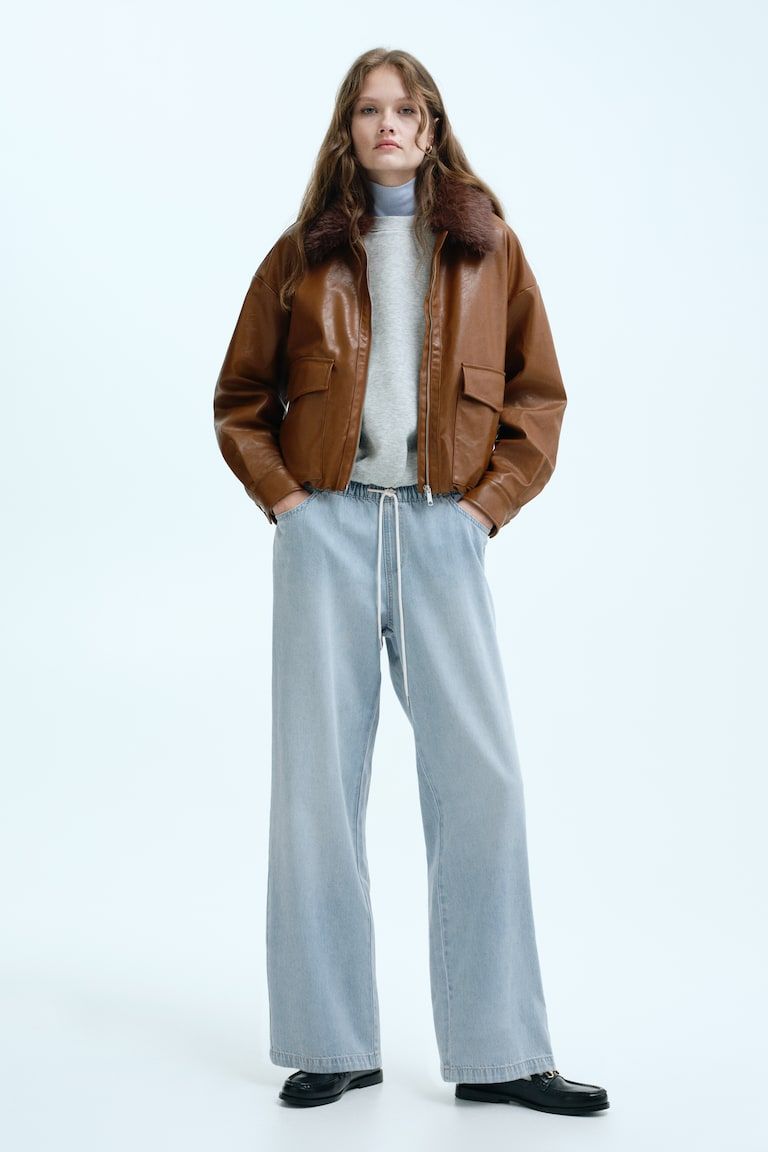 Denim Drawstring Pants