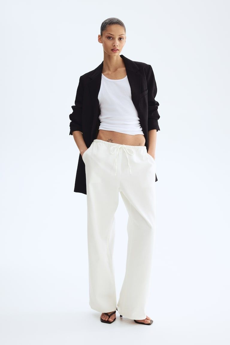 Denim Drawstring Pants