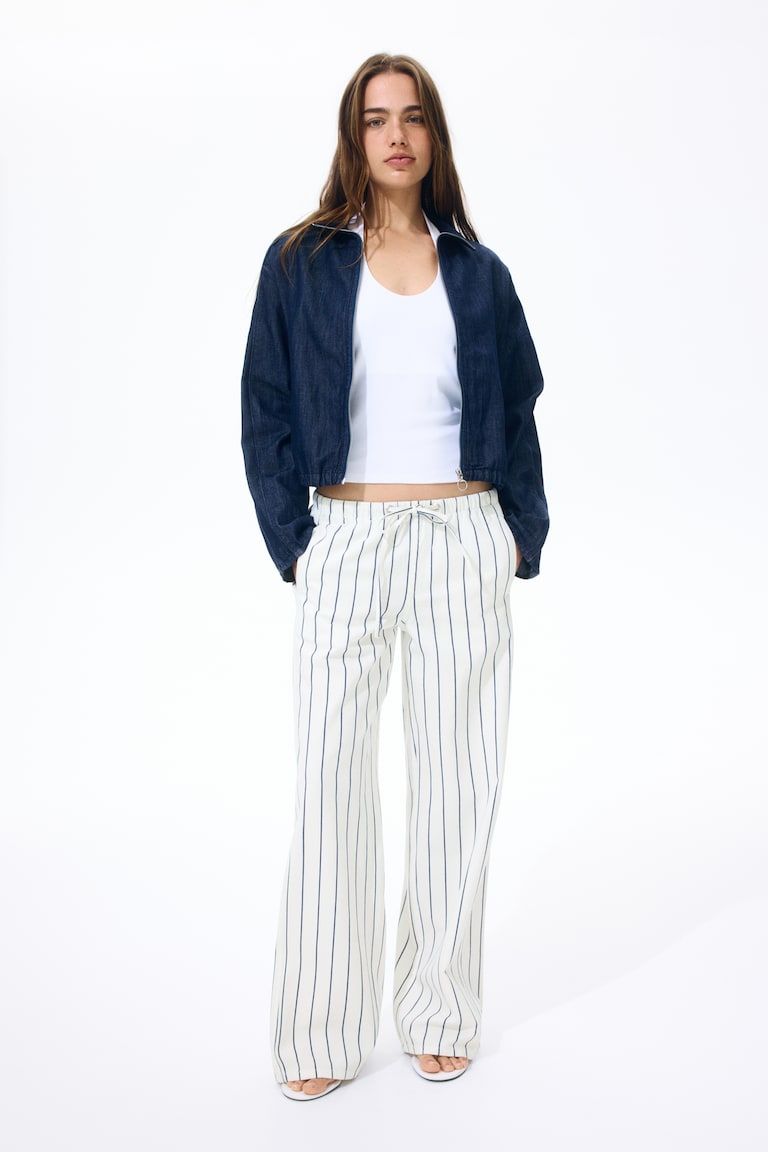 Denim Drawstring Pants