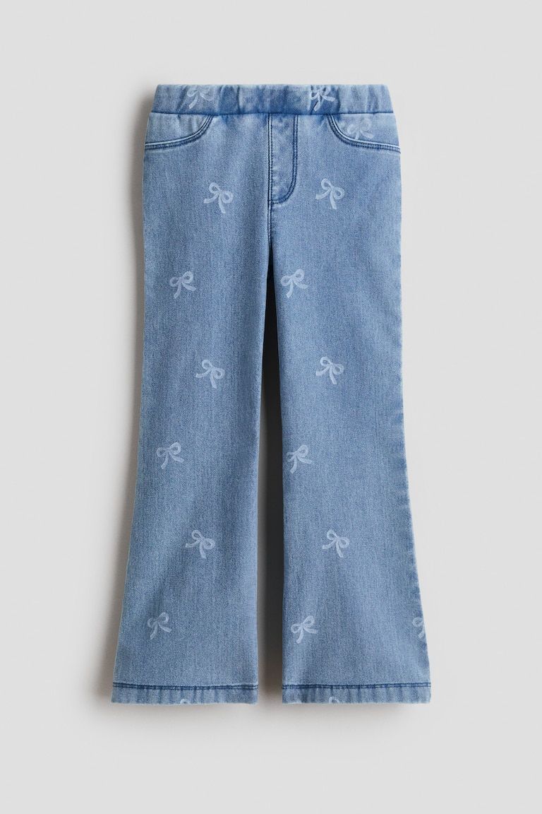Denim-Look Flared Jeggings