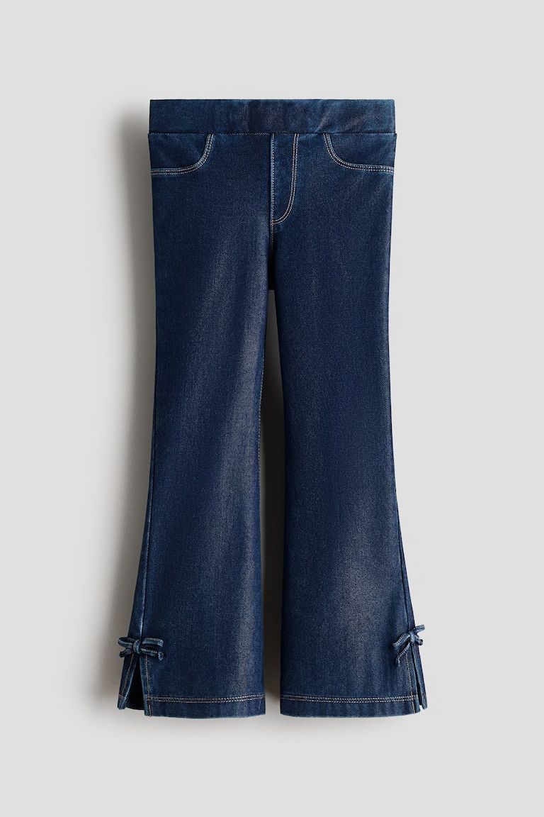 Denim-Look Flared Jeggings