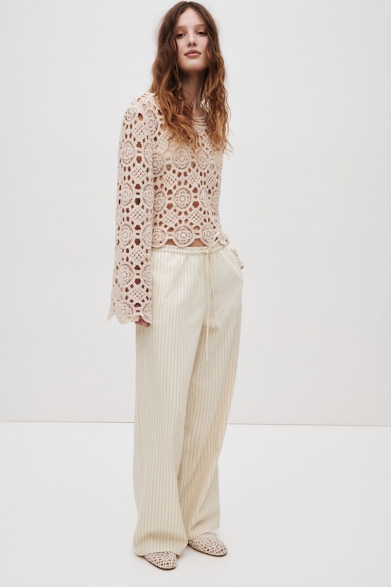 Denim Pull-On Pants