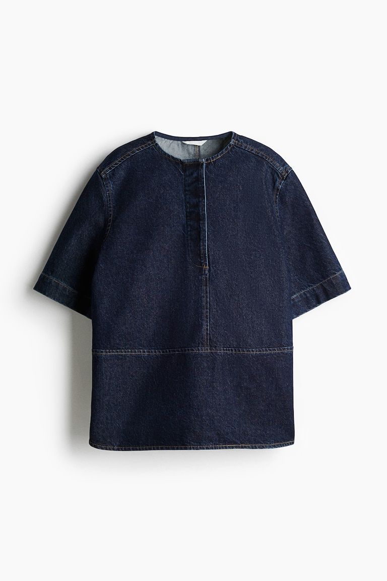 Denim Pullover Top