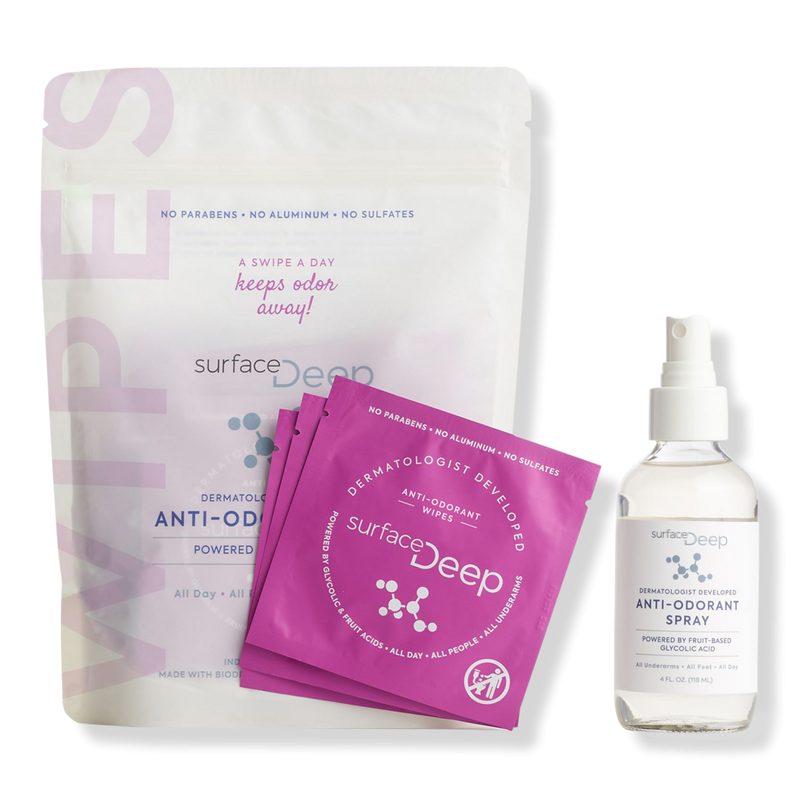 Deodorant Wipes and Spray Kit
