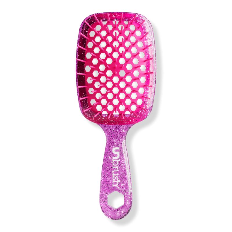 Detangling Hair Brush Mini - Glitter Rose Quartz