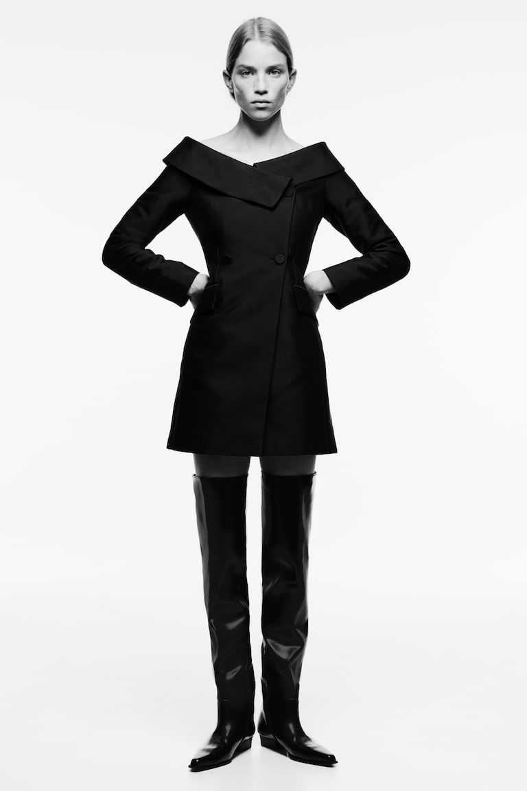 Double-Breasted Jacket Dress