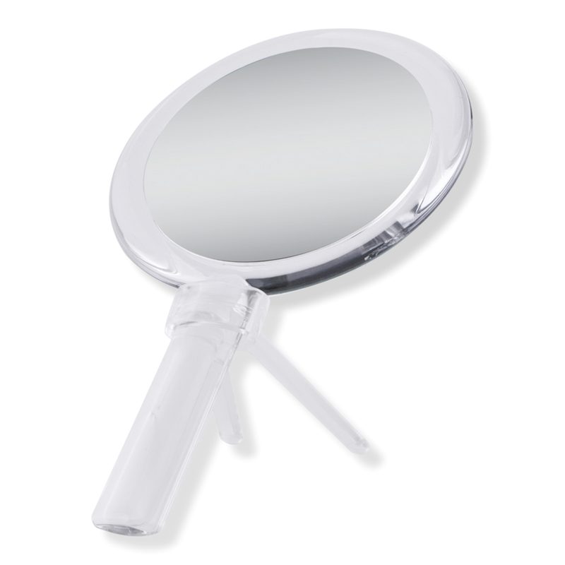 Double-Sided Hand Mirror with 5X/1X Magnifications & Stand - 5X/1X Magnification