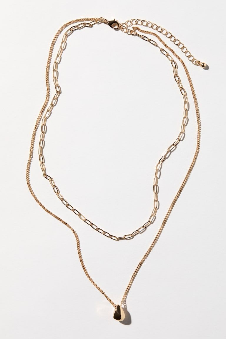 Double-Strand Pendant Necklace