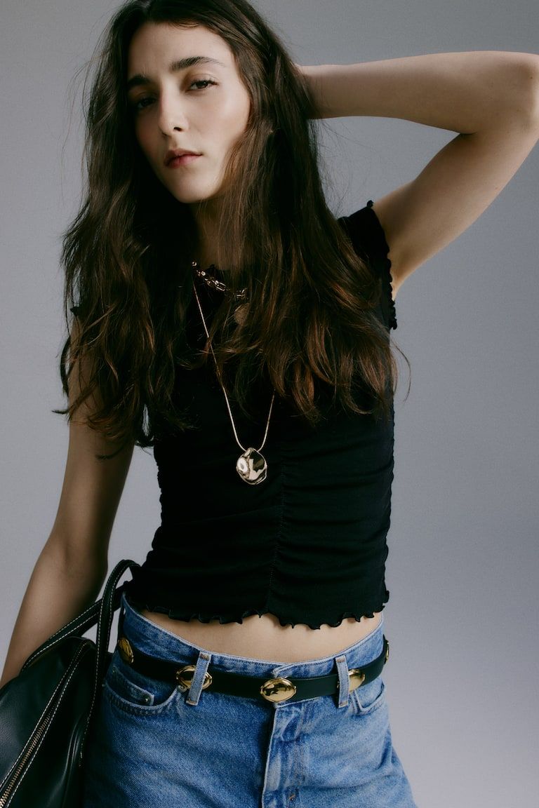 Draped Cotton Top