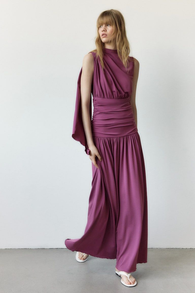 Draped Jersey Dress