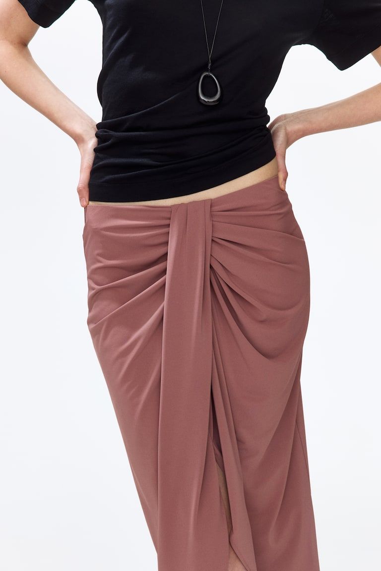 Draped Jersey Skirt