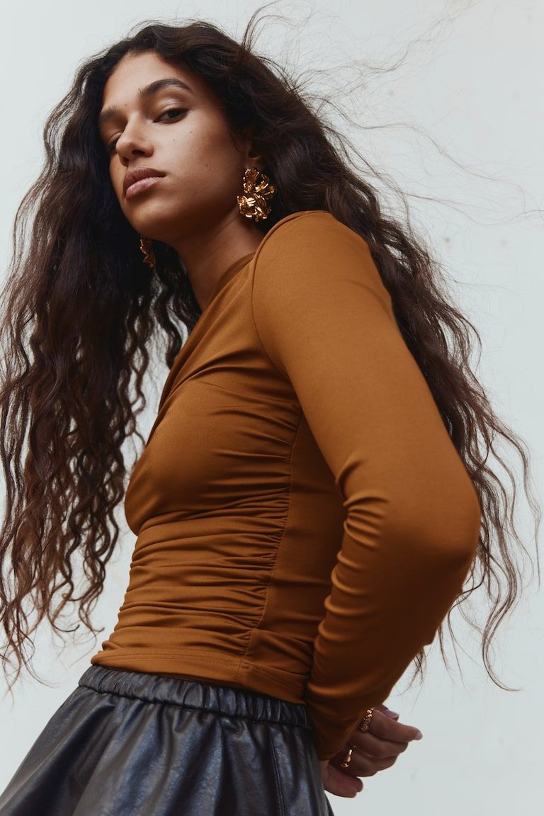 Draped Jersey Top