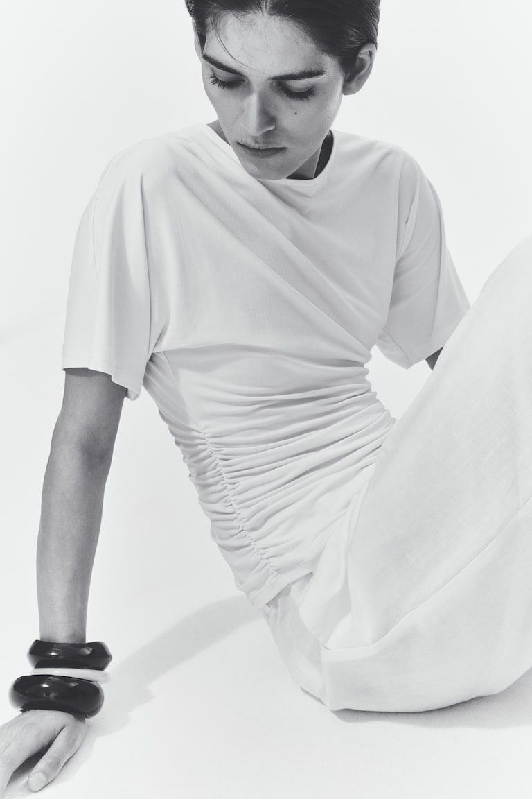 Draped Jersey Top