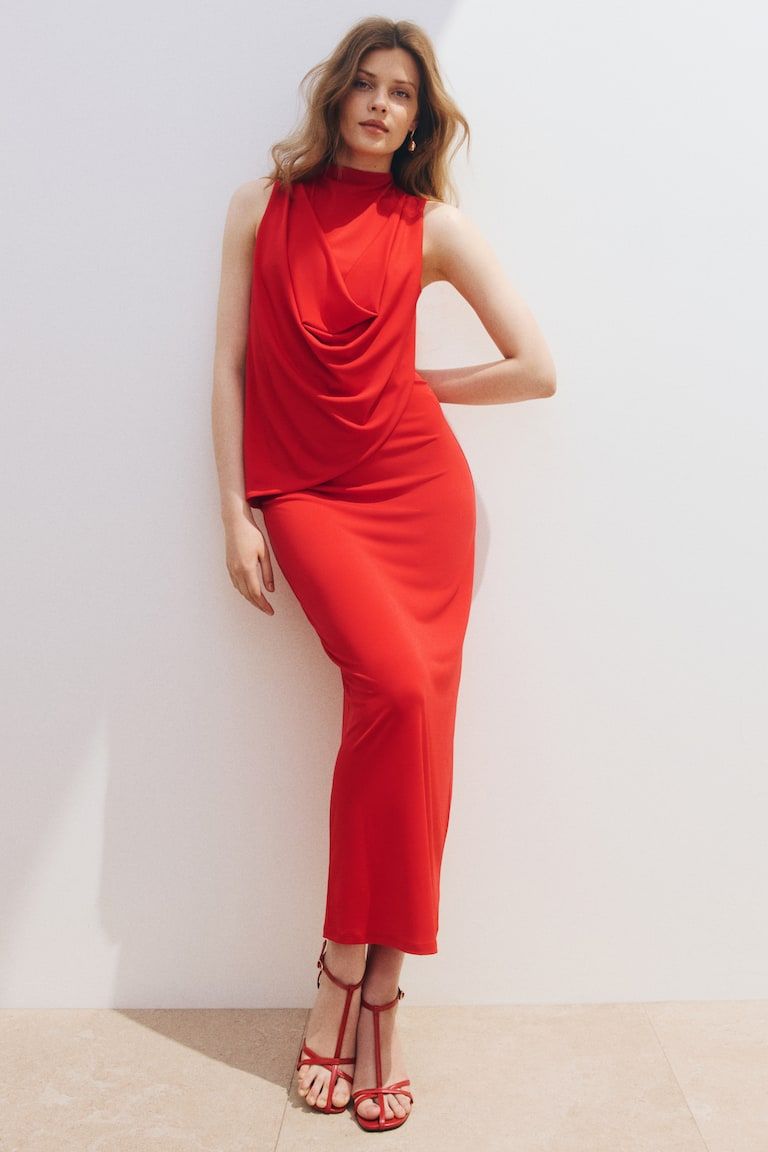 Draped Maxi Dress