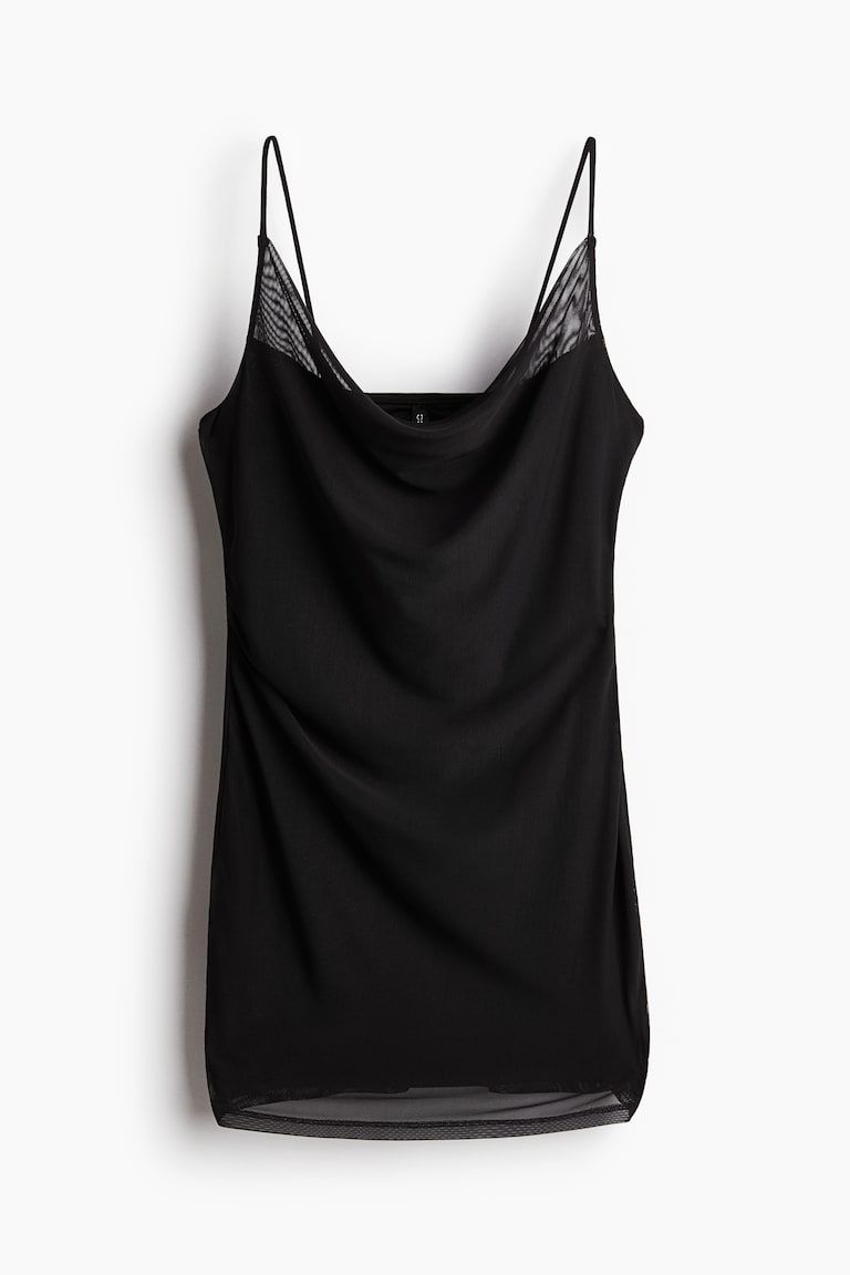 Draped Mesh Dress