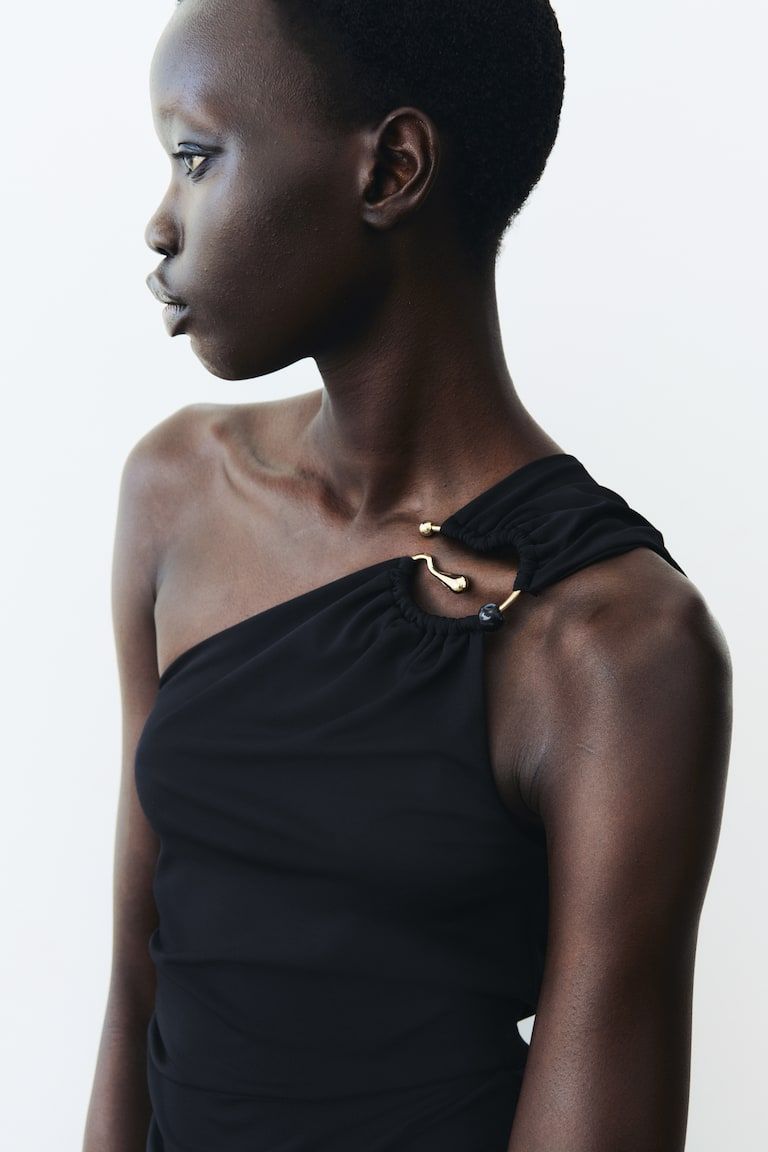 Draped One-Shoulder Top