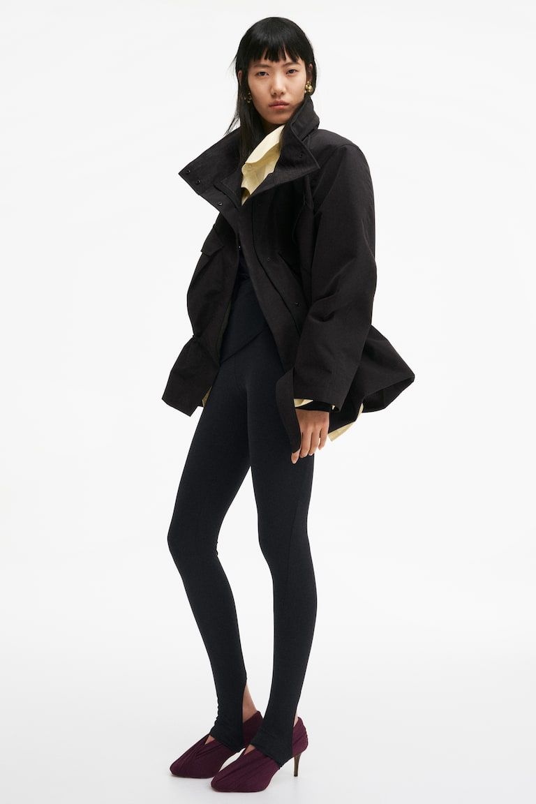 Draped-Panel Leggings