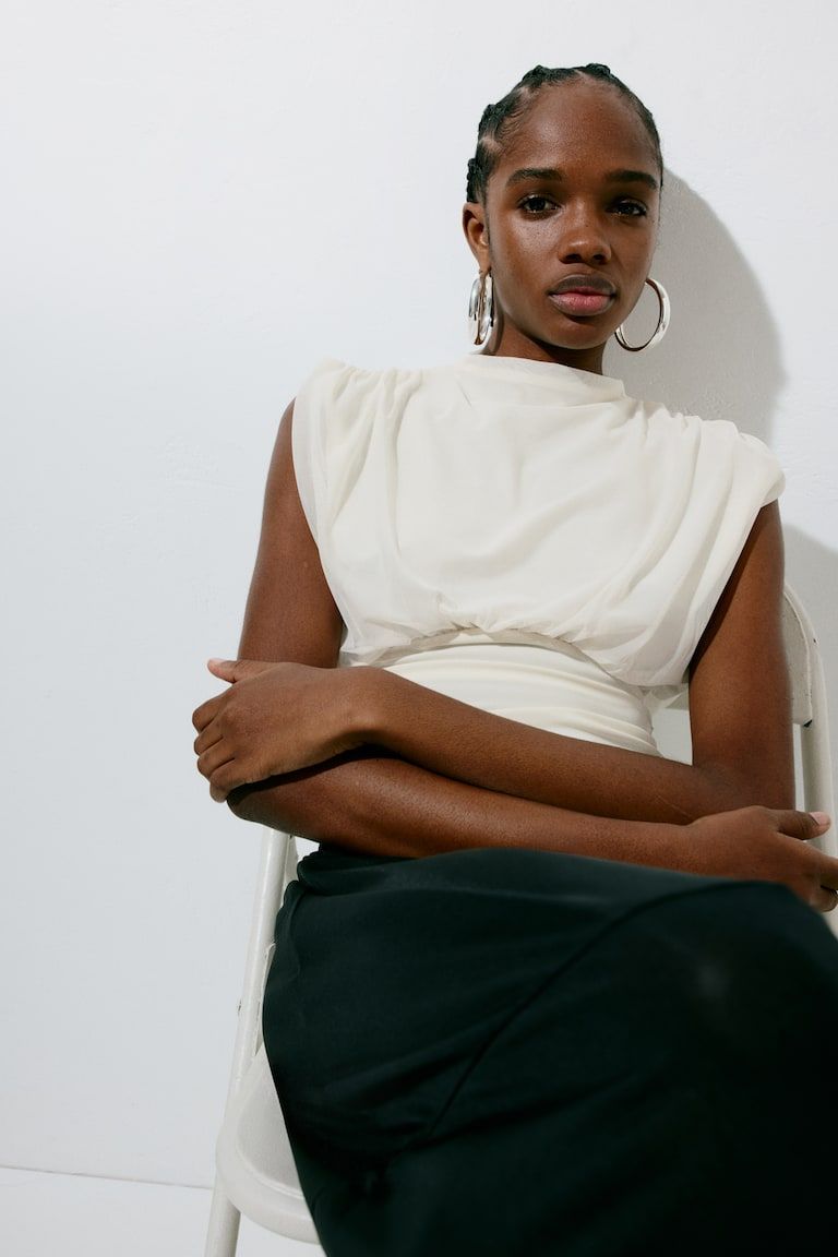Draped Sleeveless Top