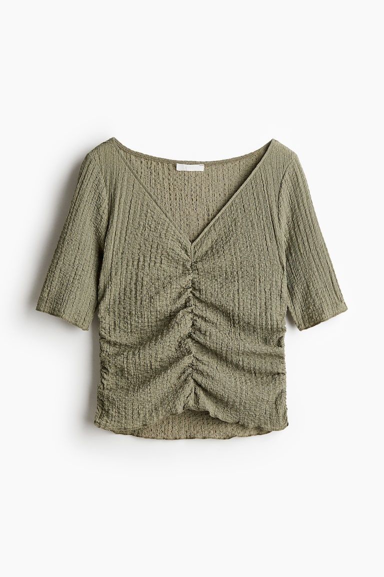 Draped Textured Top