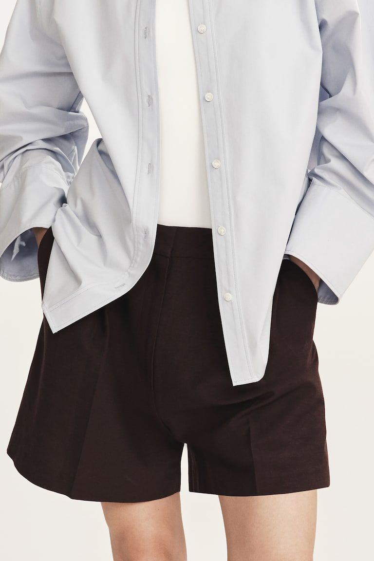 Dressy Linen-Blend Shorts