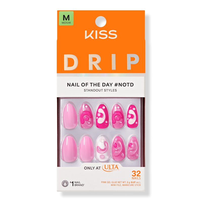 Drip Medium Press On Nails - Cheerful Meadow
