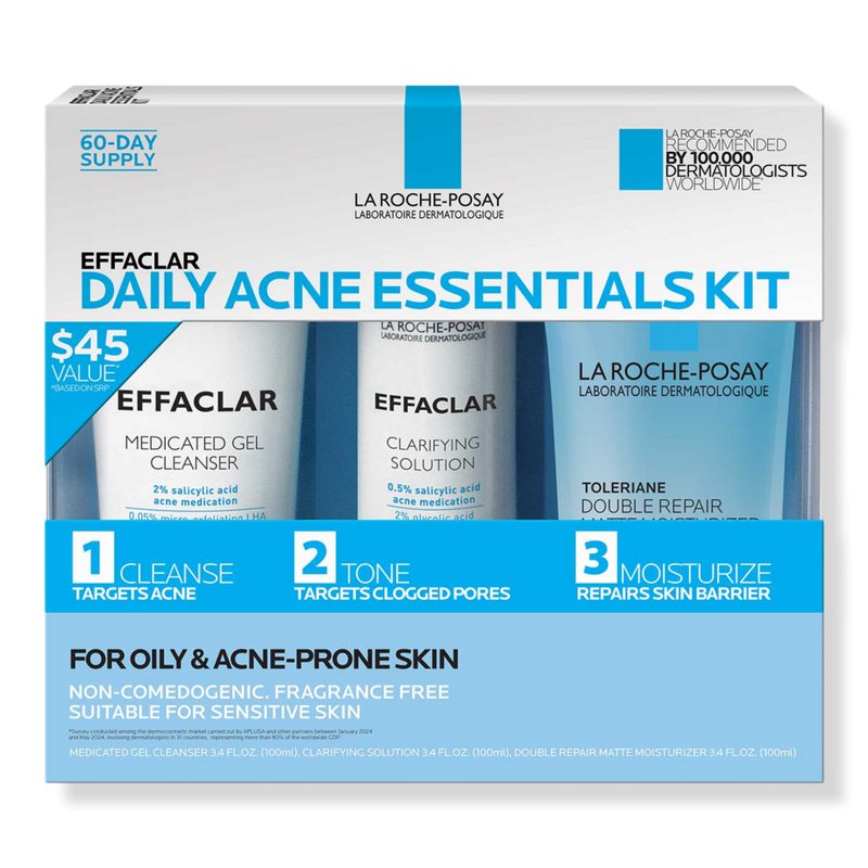 Effaclar Daily Acne Essentials Kit for Oily & Acne-Prone Skin