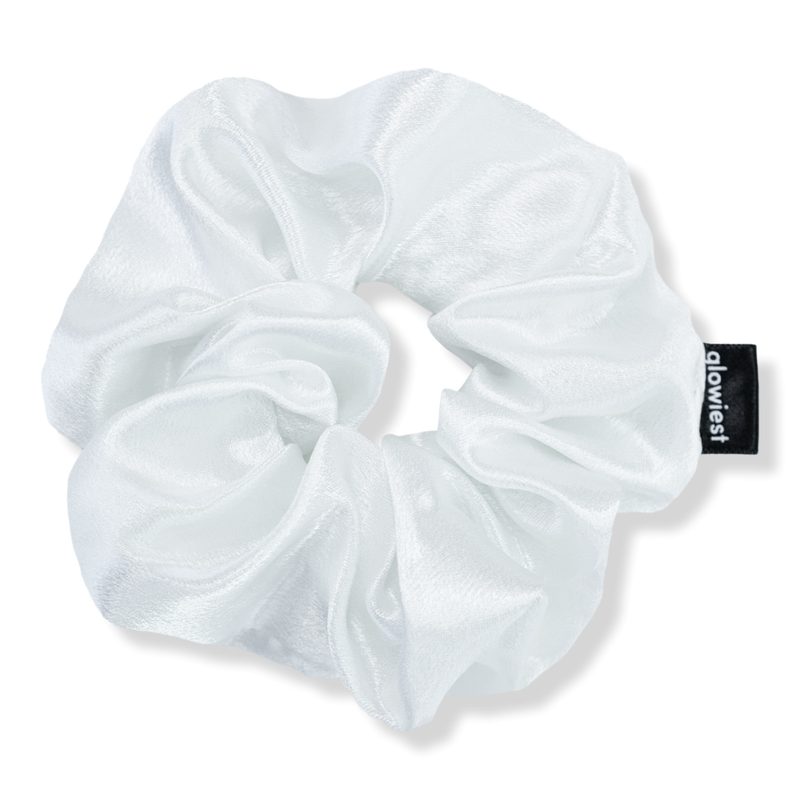 Effortless Satin Hair Scrunchies - White