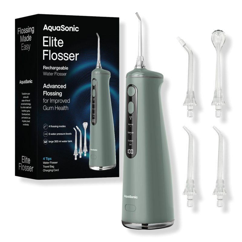 Elite Rechargeable Water Flosser Set - Green