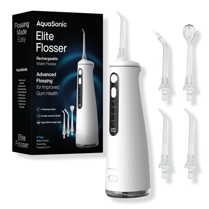 Elite Rechargeable Water Flosser Set - White