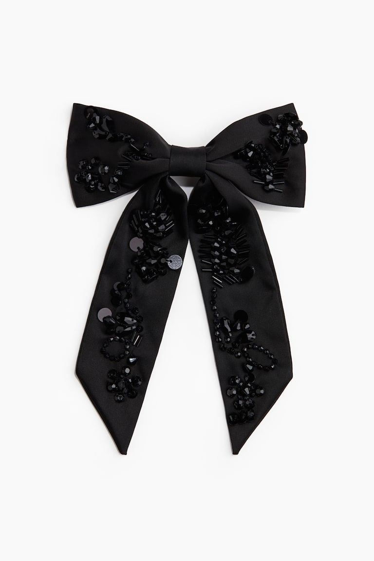 Embellished Bow Hair Clip