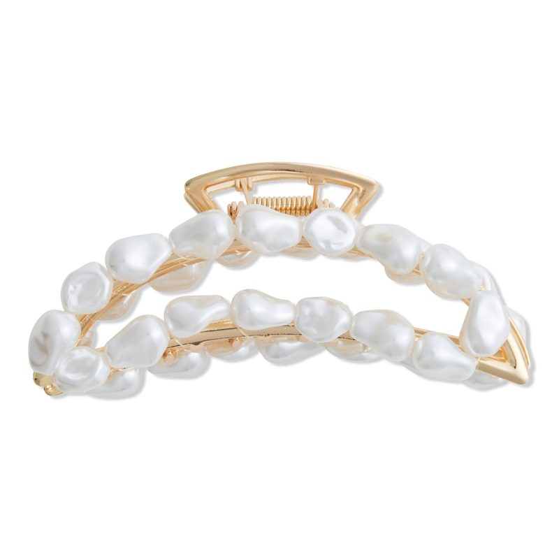 Embellished Faux Pearl Claw Clip