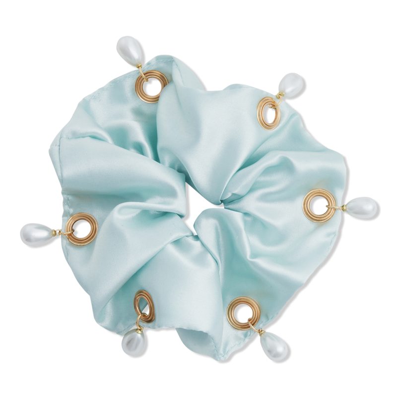 Embellished Faux Pearl Scrunchie