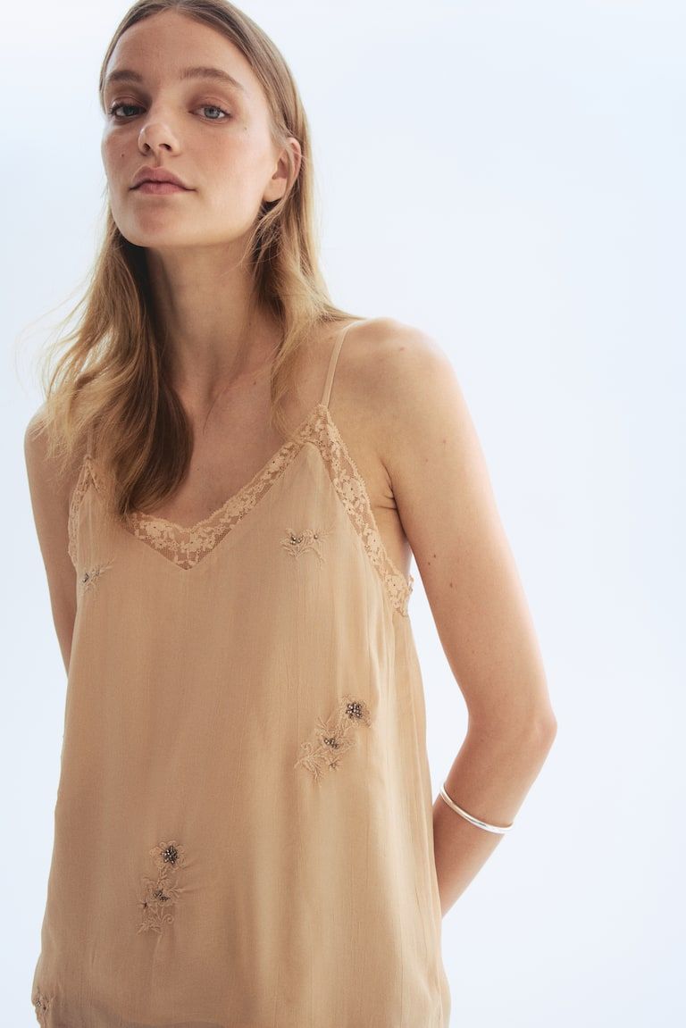 Embroidered Camisole Top
