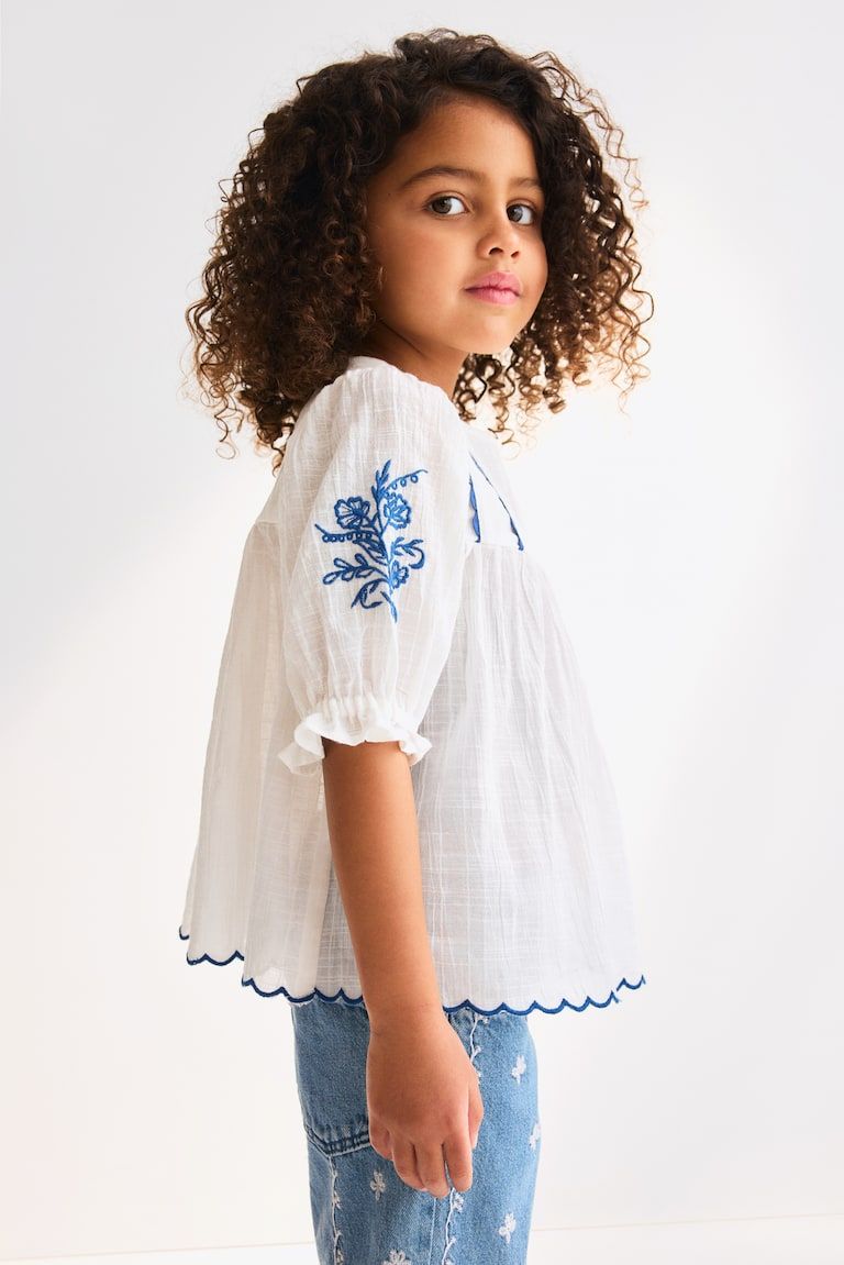 Embroidered Cotton Blouse