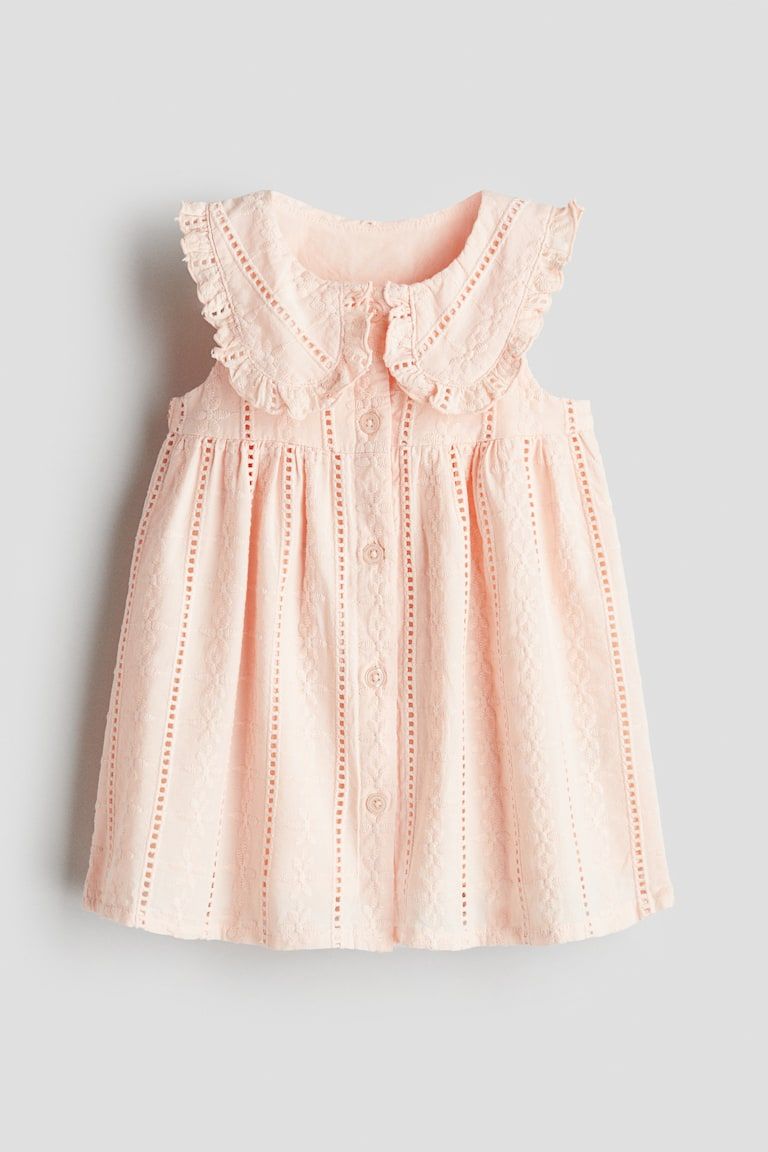 Embroidered-Detail Cotton Dress