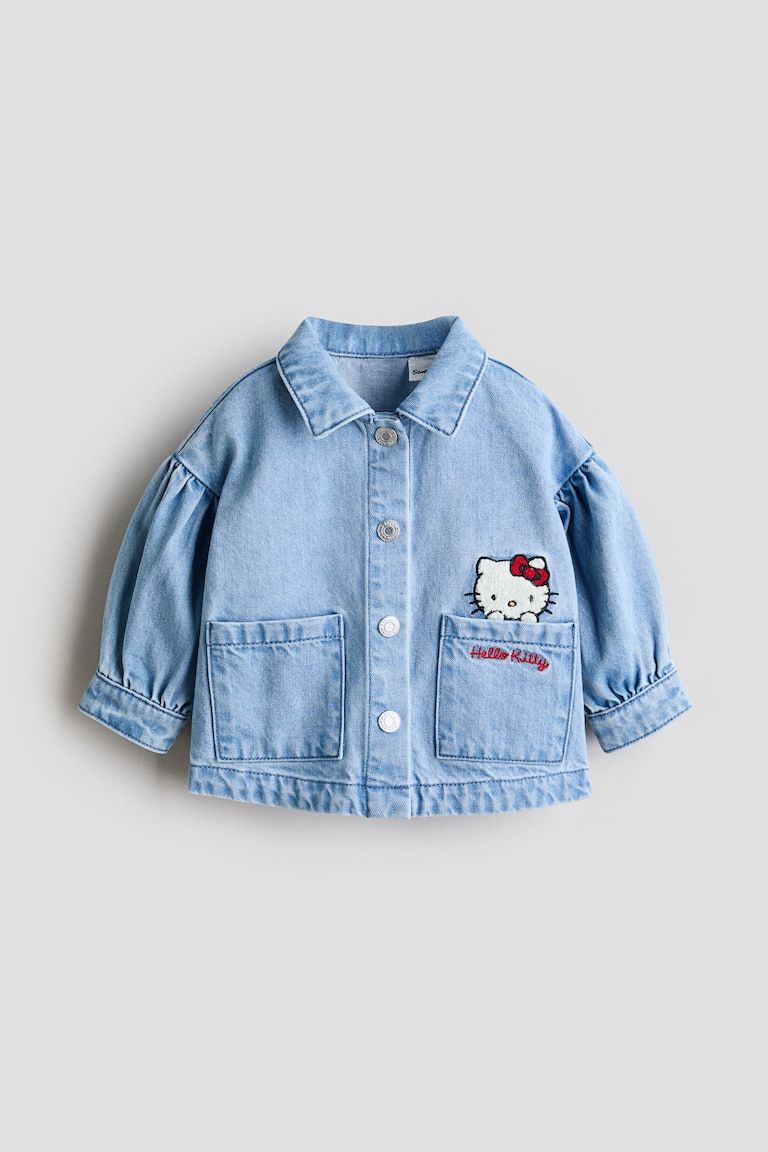Embroidered-Detail Denim Jacket