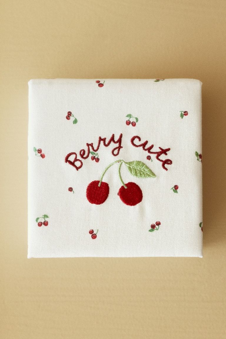 Embroidered-Detail Jewelry Box