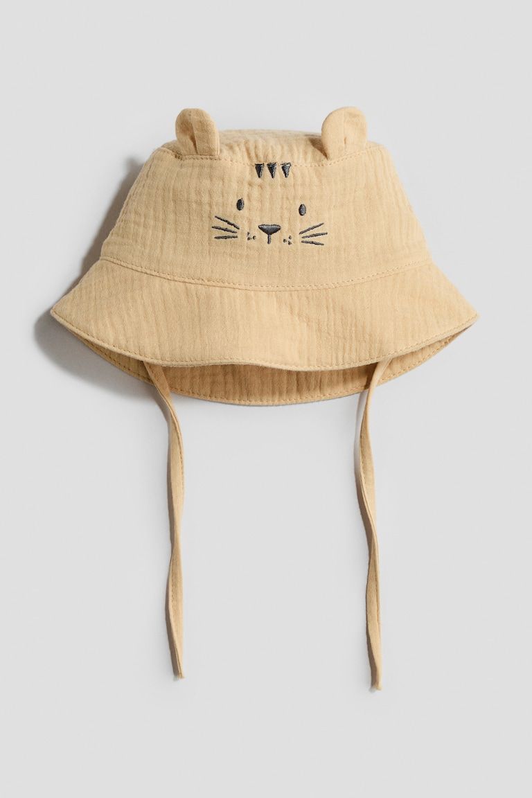 Embroidered-Detail Sun Hat