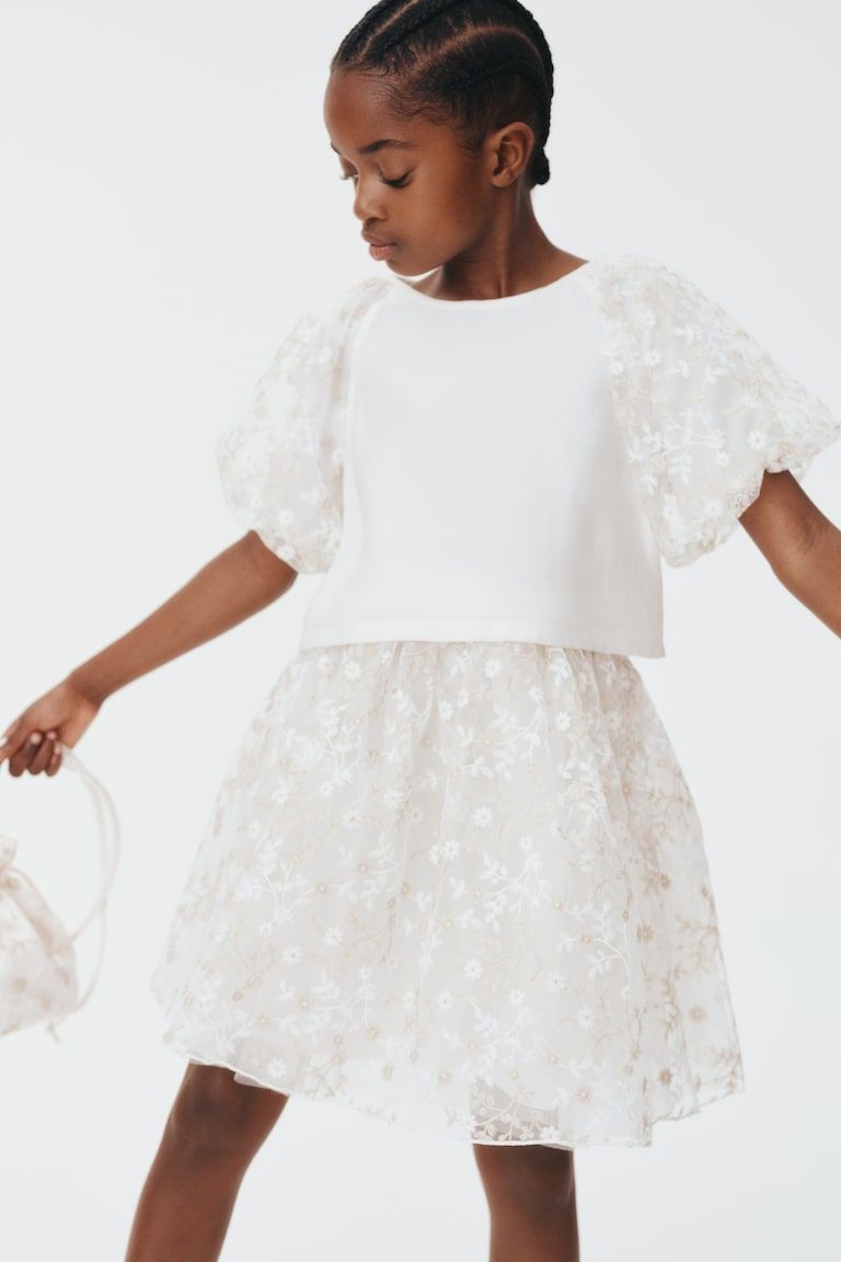 Embroidered Tulle Skirt