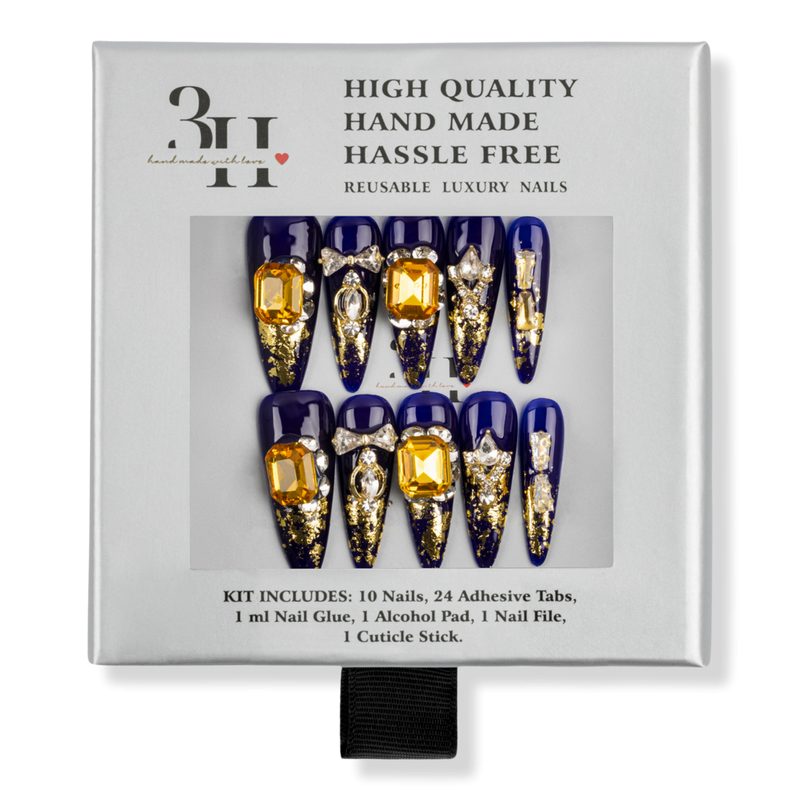 Empire Gold Handmade Press-On Nails - Medium
