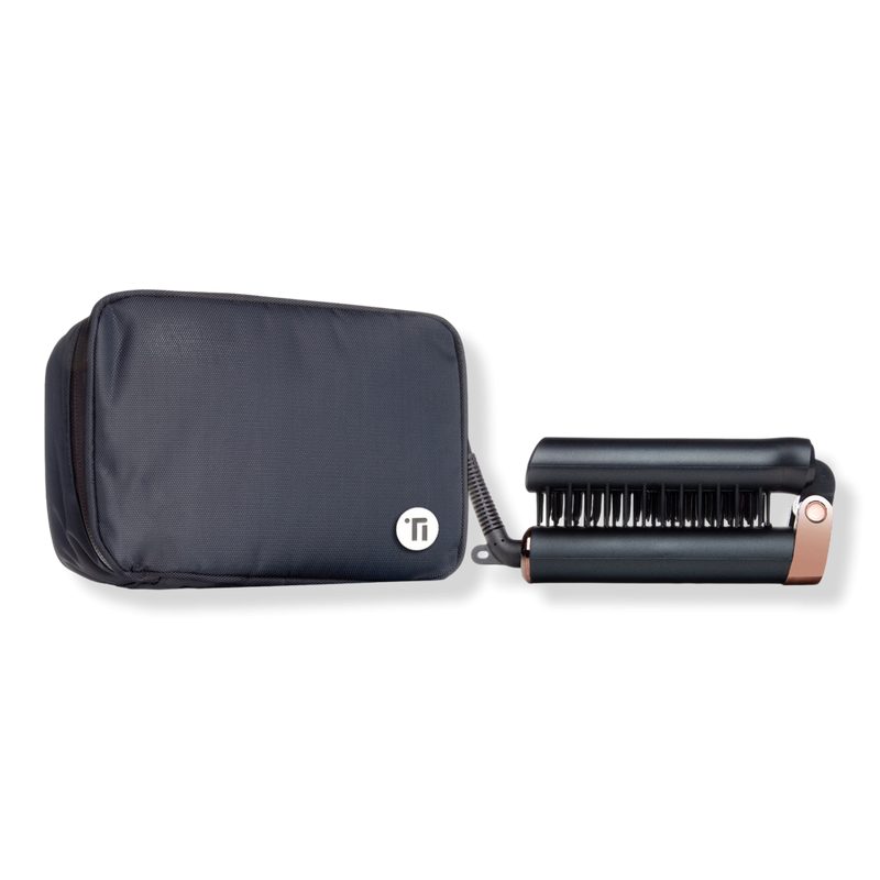 Equinox Foldable Tourmaline Hot Brush with Travel Case